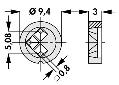 MS 53 3 TO-5パッケージ用トランジスタスペーサー