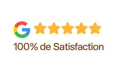 100% de satisfaction sur Google
