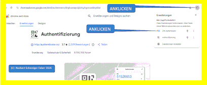Die App befindet sich in den Erweiterungen von Google-Chrome