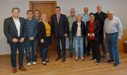 v.l. René Kopka MdL, Jon C. Cubas Diaz, Daniel Altmann, Kerstin Droste, Rolf Hojnatzki, Wolfgang Thies, Jutta Wolter, Gerhard Melching, Eunice Schenitzki, Peter Traupe, Klaus-Reiner Schütte