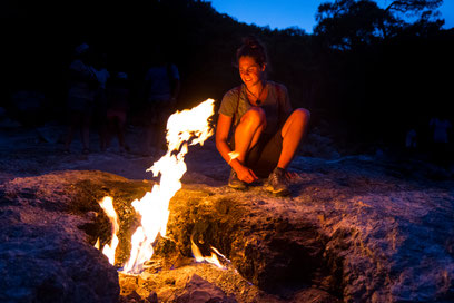 Viviane at the Burning Mountain Chimera