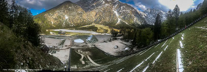 Blick von der Schanze in Planica