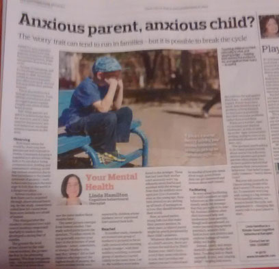 Linda Hamilton's Southern Star column, 'Anxious parent, anxious child?'