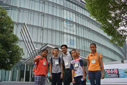 a shot in front of Miraikan