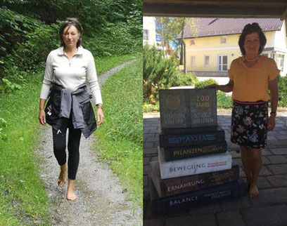 Heike Gödeke barfuß durch Deutschland und Ines Wurm-Fenkl mit den 5 Elementen