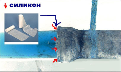 Как устранить течь на стыке в чугунной канализационной трубе