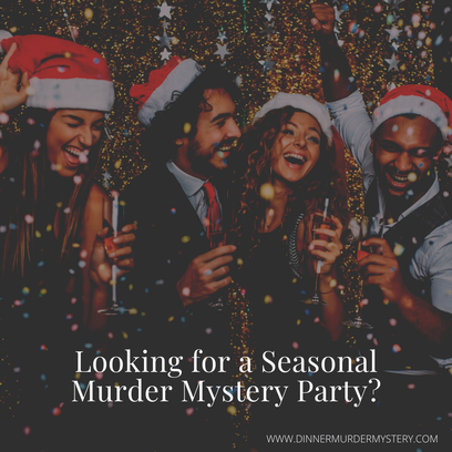 A Dinner Murder Mystery party game is great for a seasonable Office Holiday Party