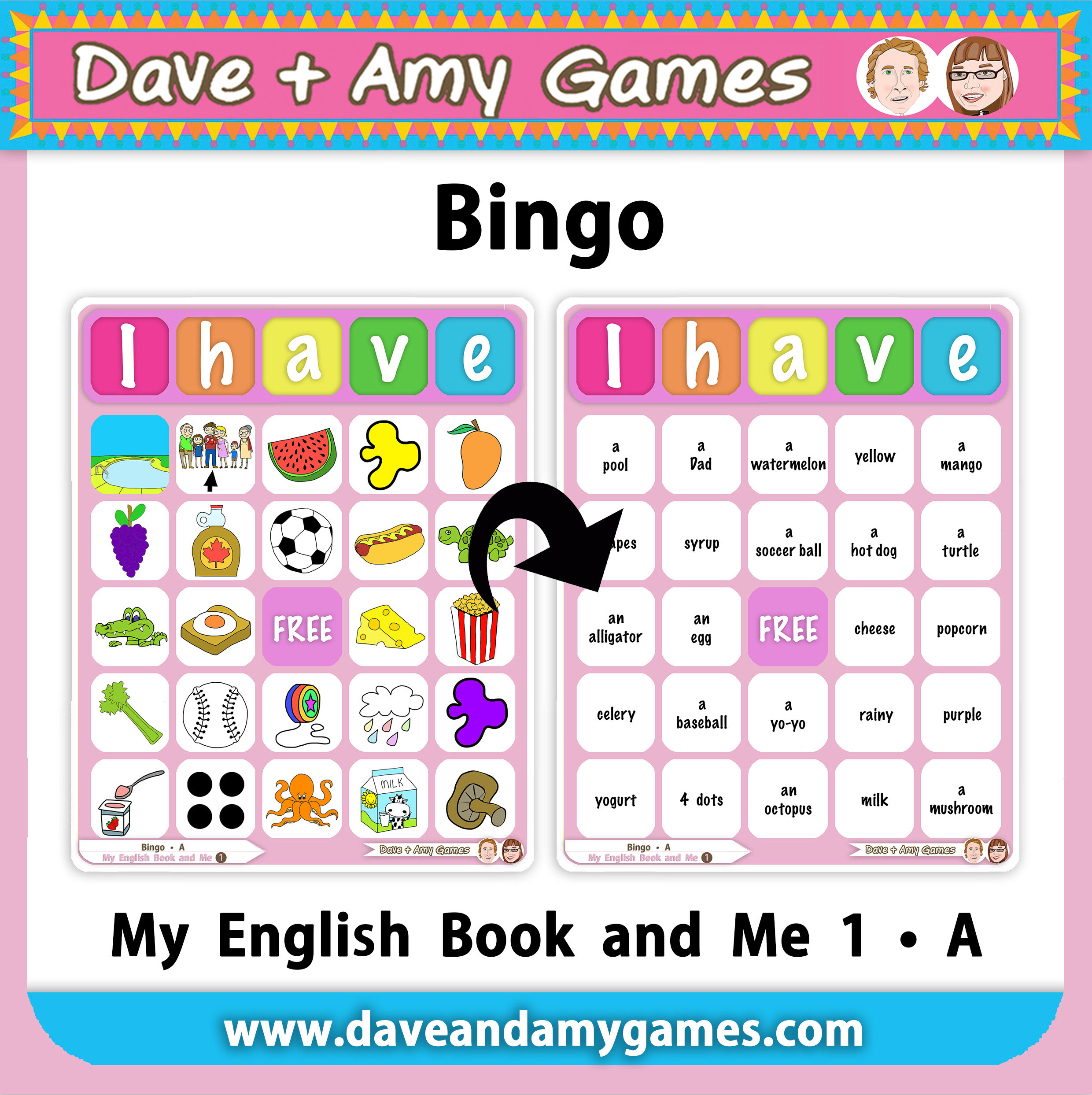 Bingo Dave and Amy Games EFL ESL ELL