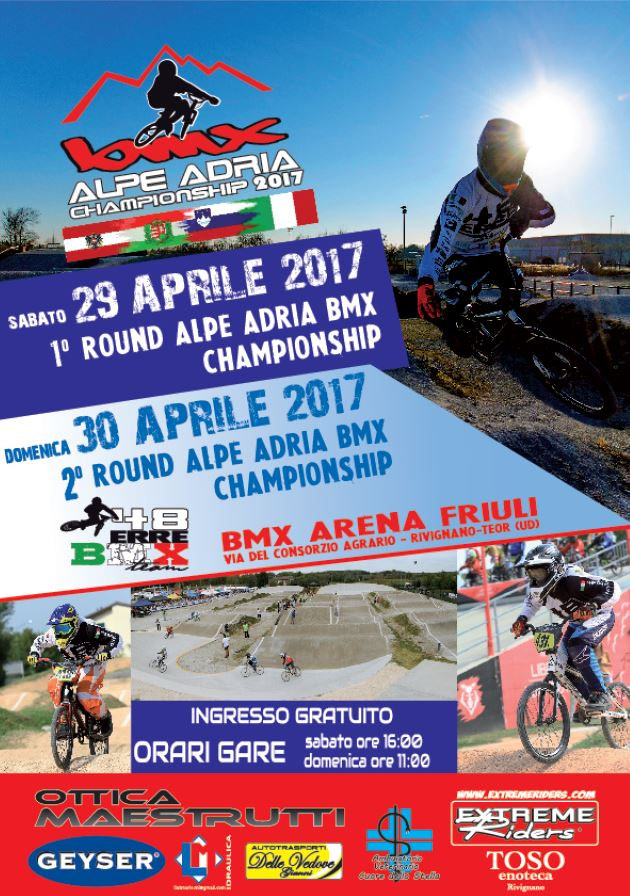 AlpeAdriaChampionship 2017 Round 1&2 Rivignano 29&30 April BMX