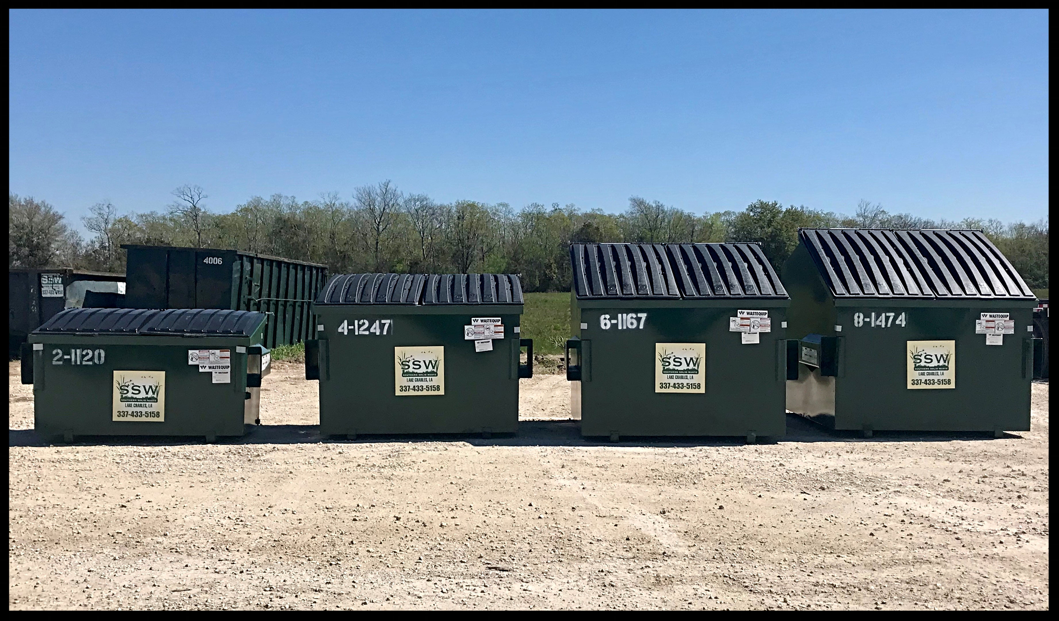 Front End Load Containers Southern Solid Waste of Southwest Louisiana