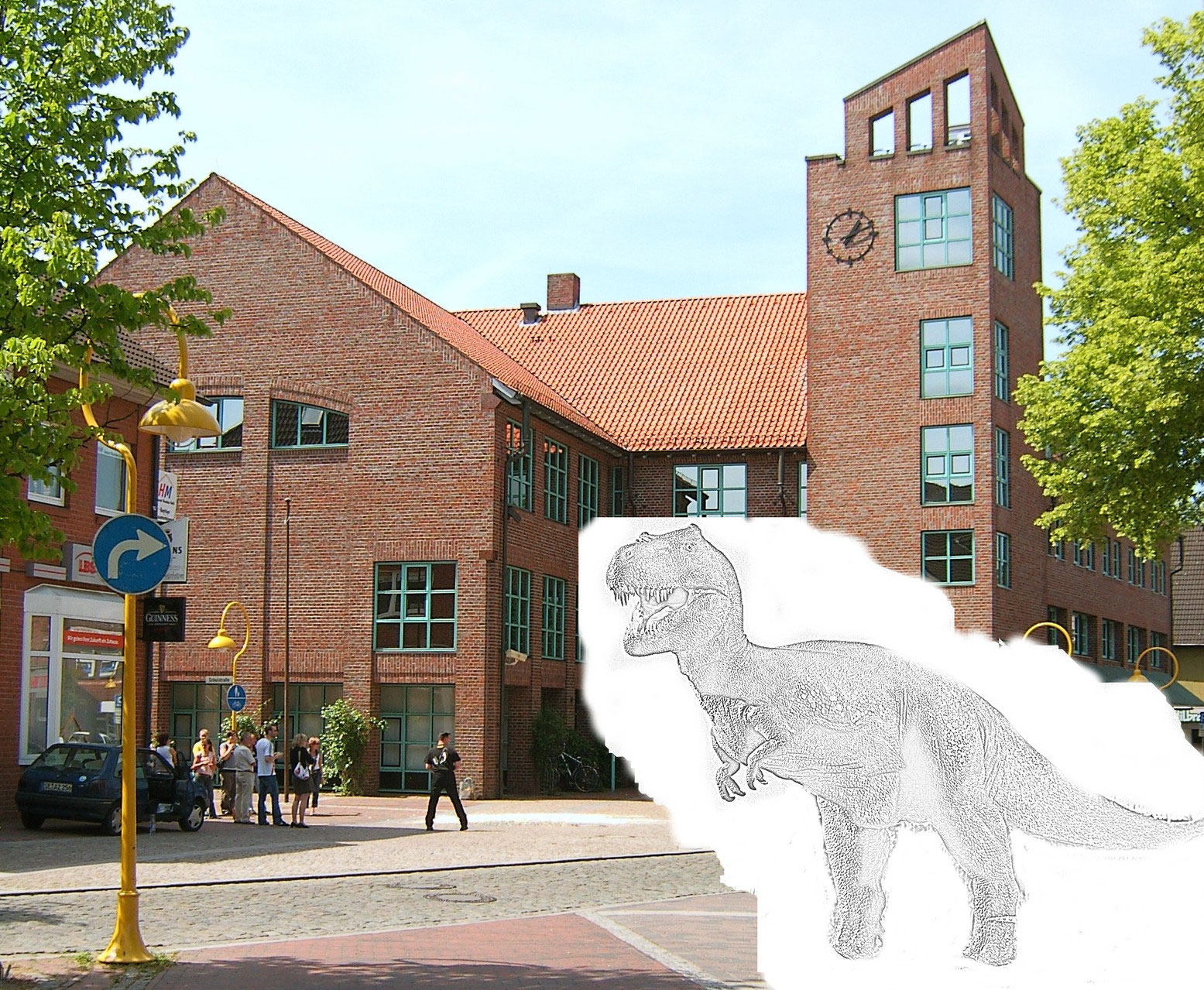 Bleistiftzeichnung mit Gimp Kaltenkirchen von Kids fotografiert