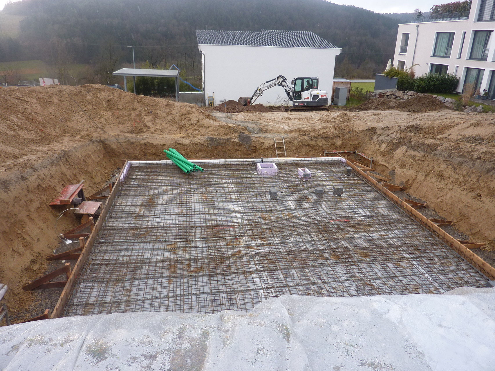 Vorbereitungsarbeiten für die Bodenplatte - Unser Weg zum Haus