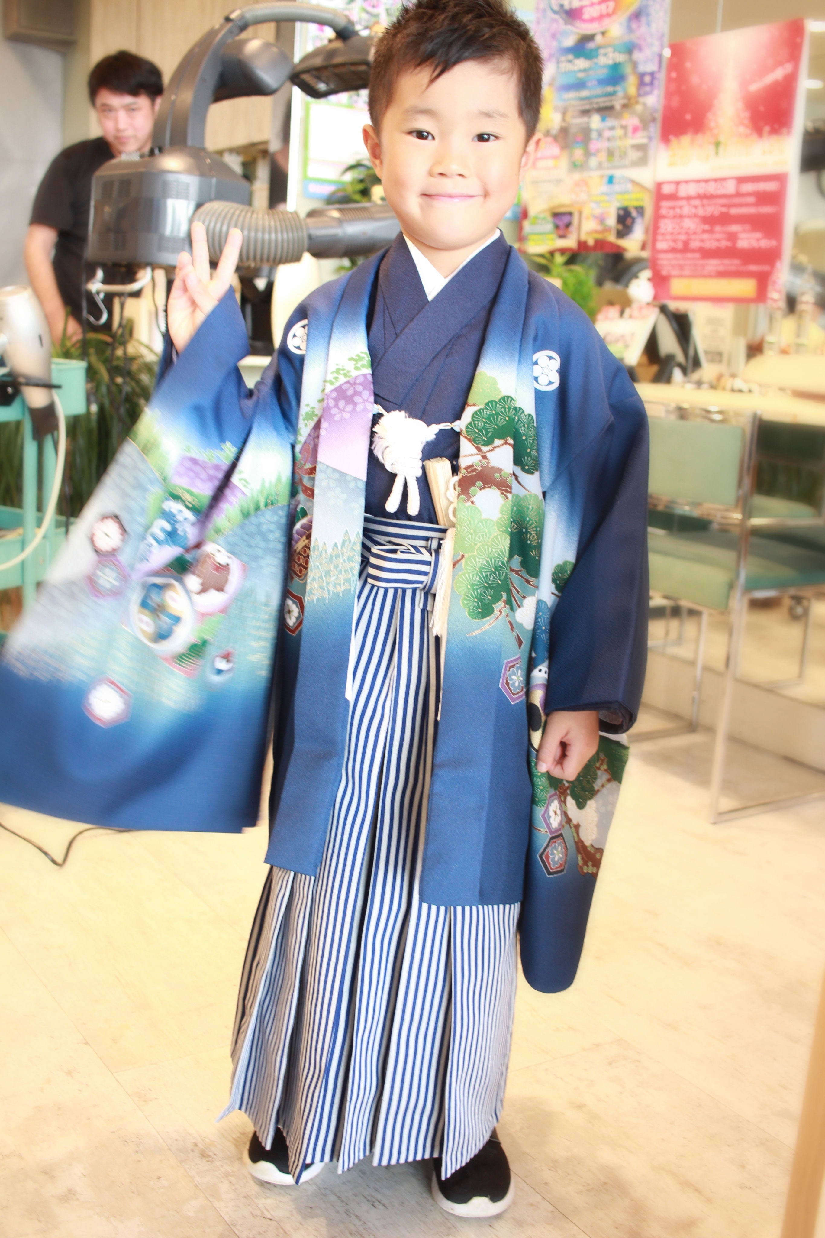 富田林、金剛の美容室で七五三の着付とセット行いました - 富田林