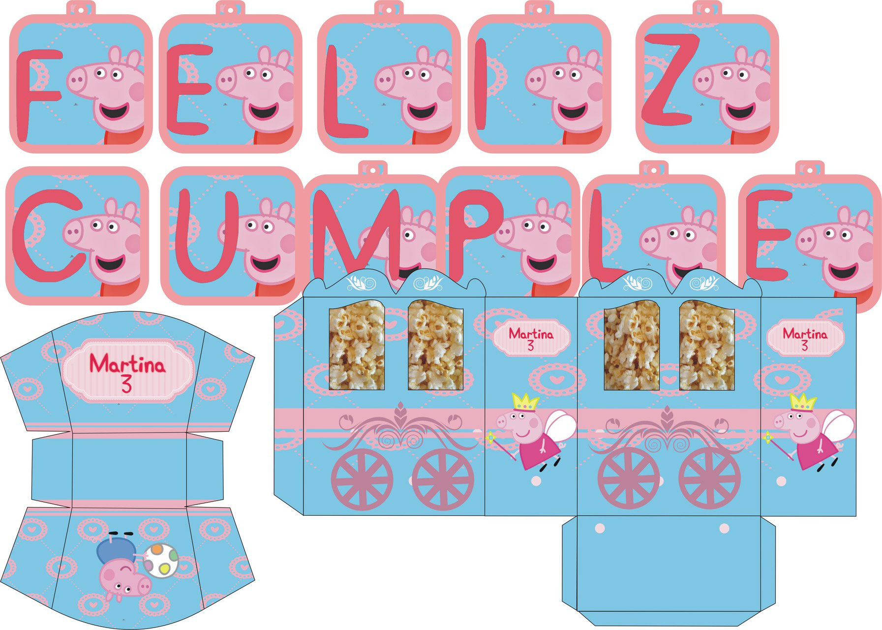 Peppa pig para armar top