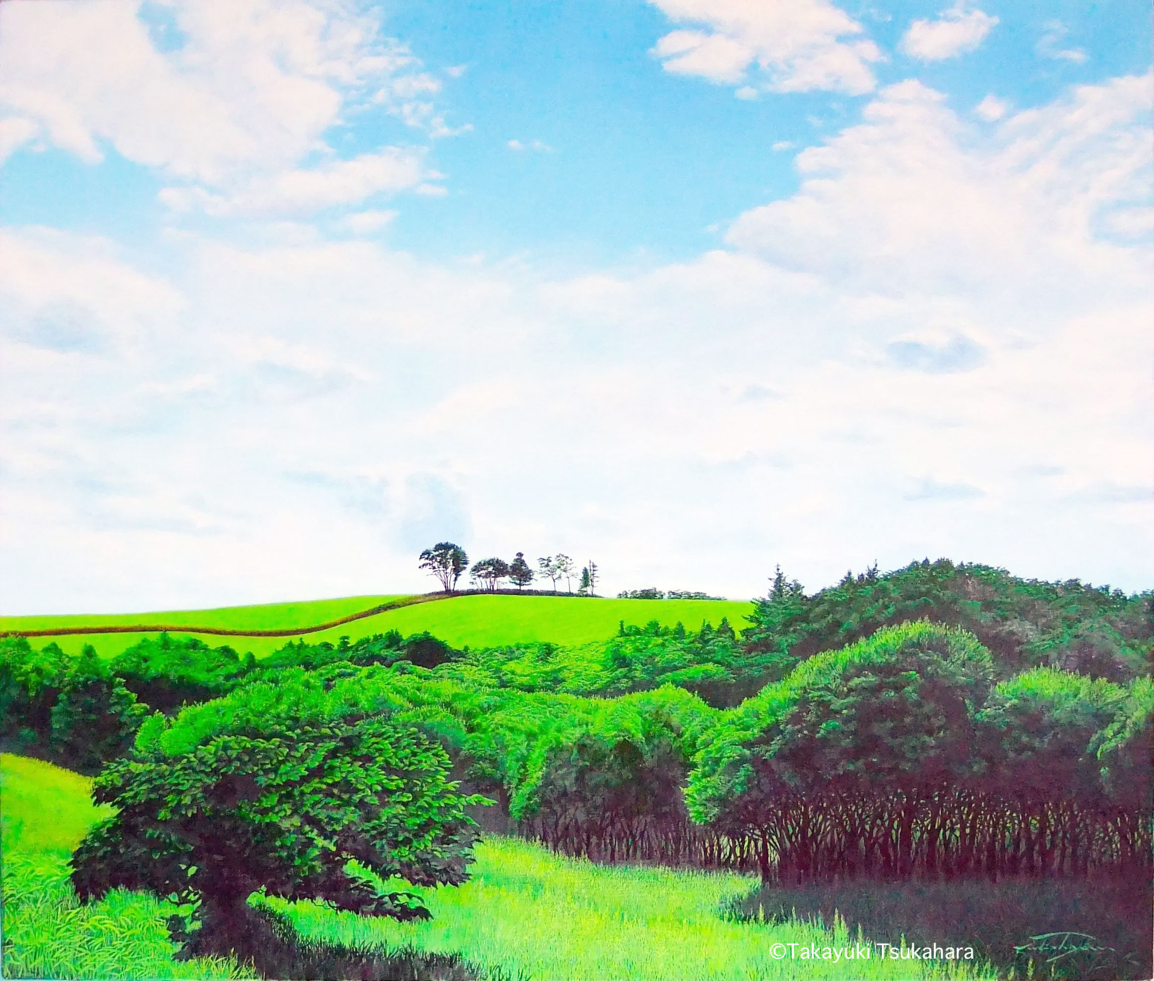 木と風景をテーマにした原画005 Japanese Print 