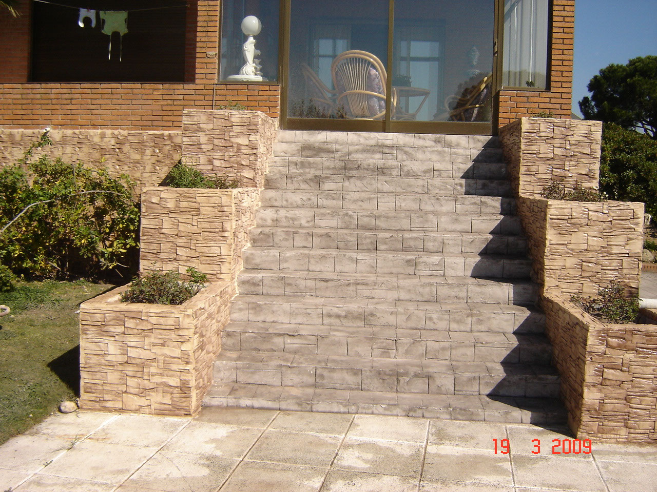 Béton imprimé mural Prix déton imprimé mural au m2