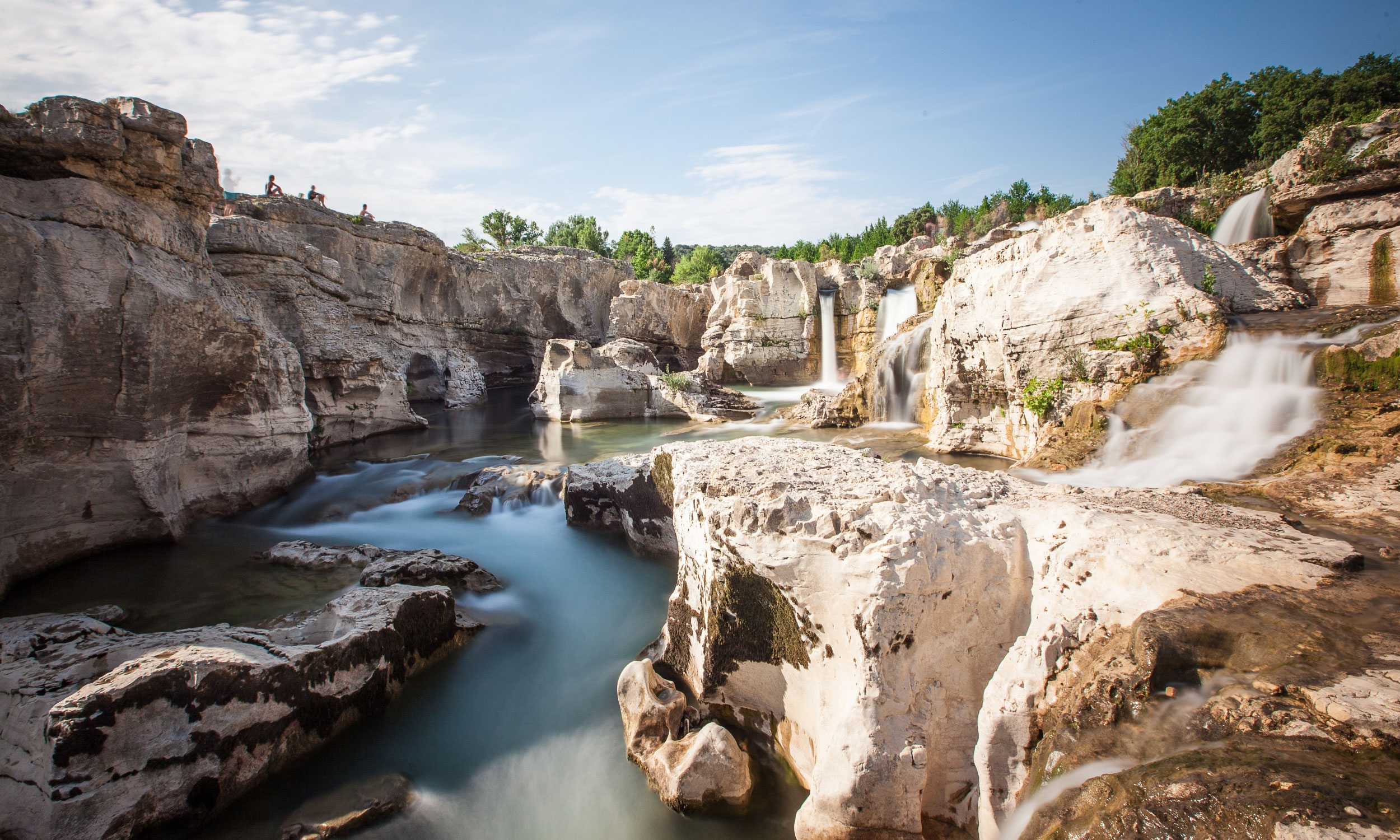 Rivieres Cascades du Sautadet Concluse de Lussan Camping Paradis