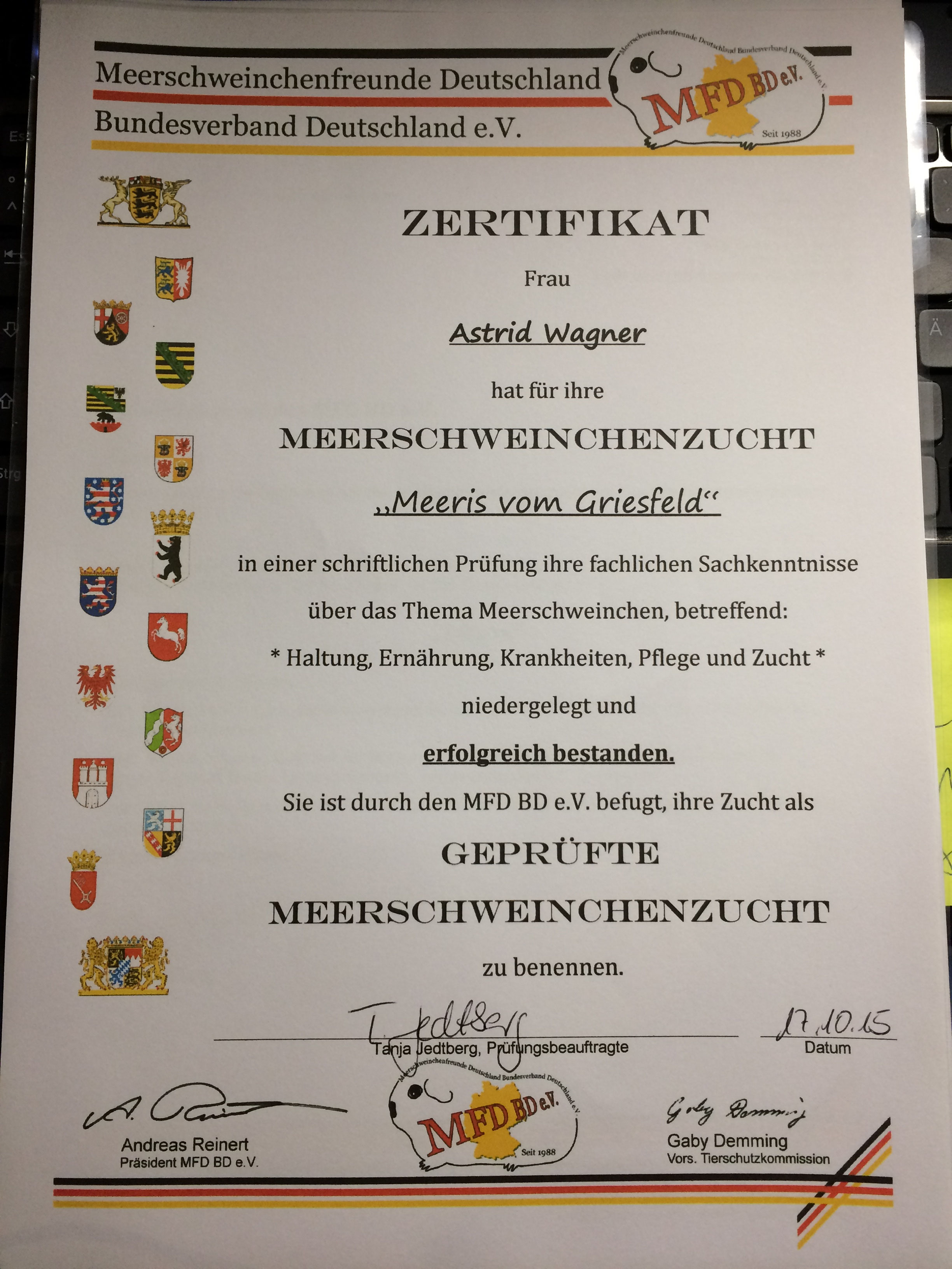 Sachkundenachweise - Griesfeldmeeris Webseite!