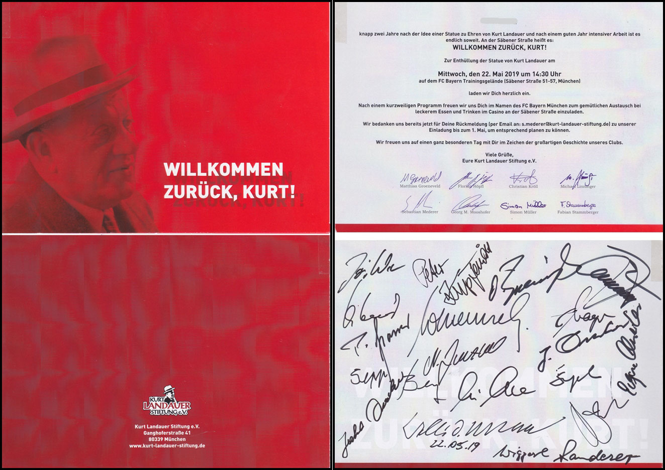 FC Bayern München Kurt Landauer Stiftung Autogrammkarte Andreas Brehme