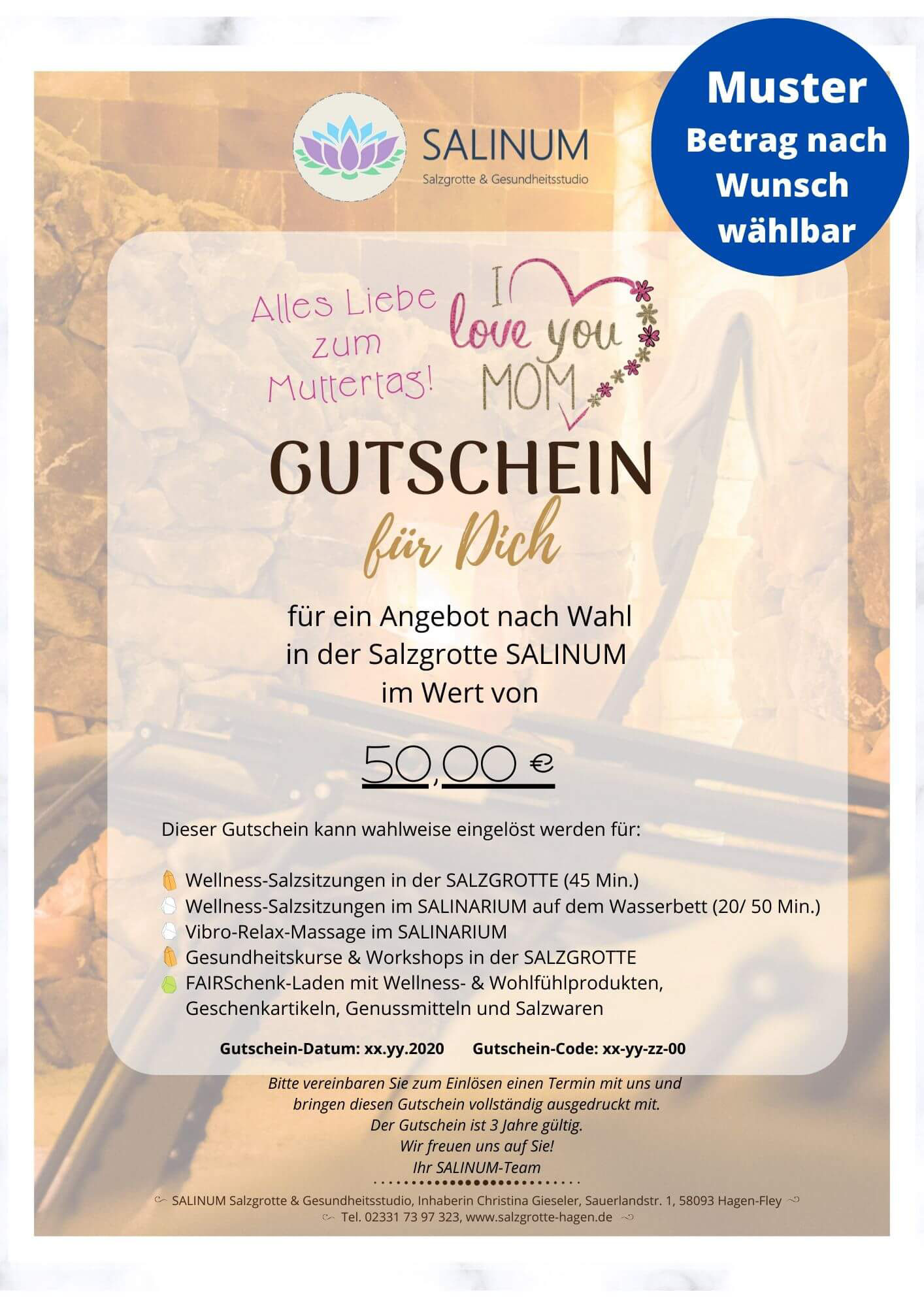 Per Email Gutschein Zum Ausdrucken Salinum Salzgrotte Hagen Mindful Balance Gesundheitspravention Stressmanagement