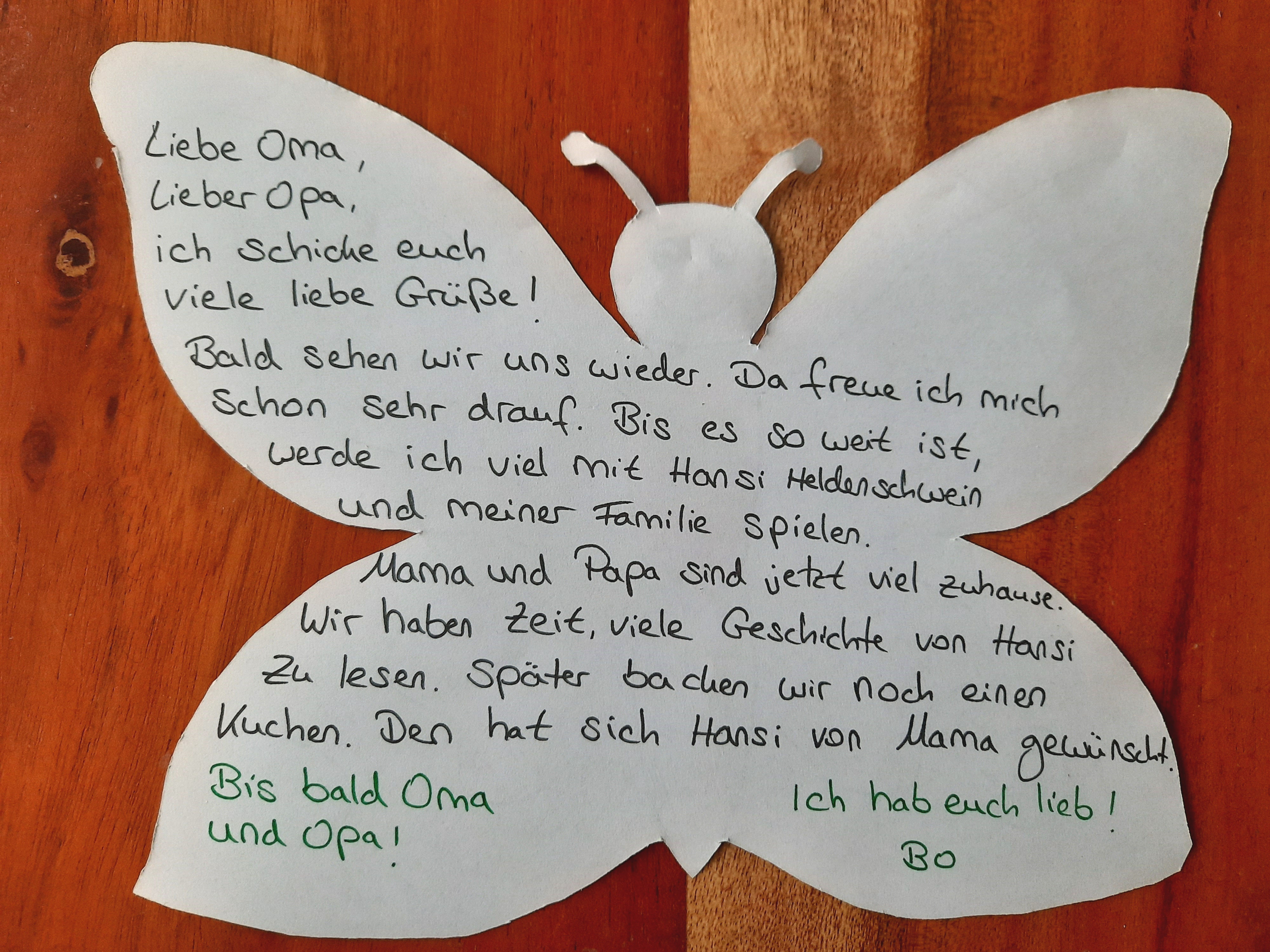Schmetterlings Grusse An Eure Liebsten Hansi Heldenschweins