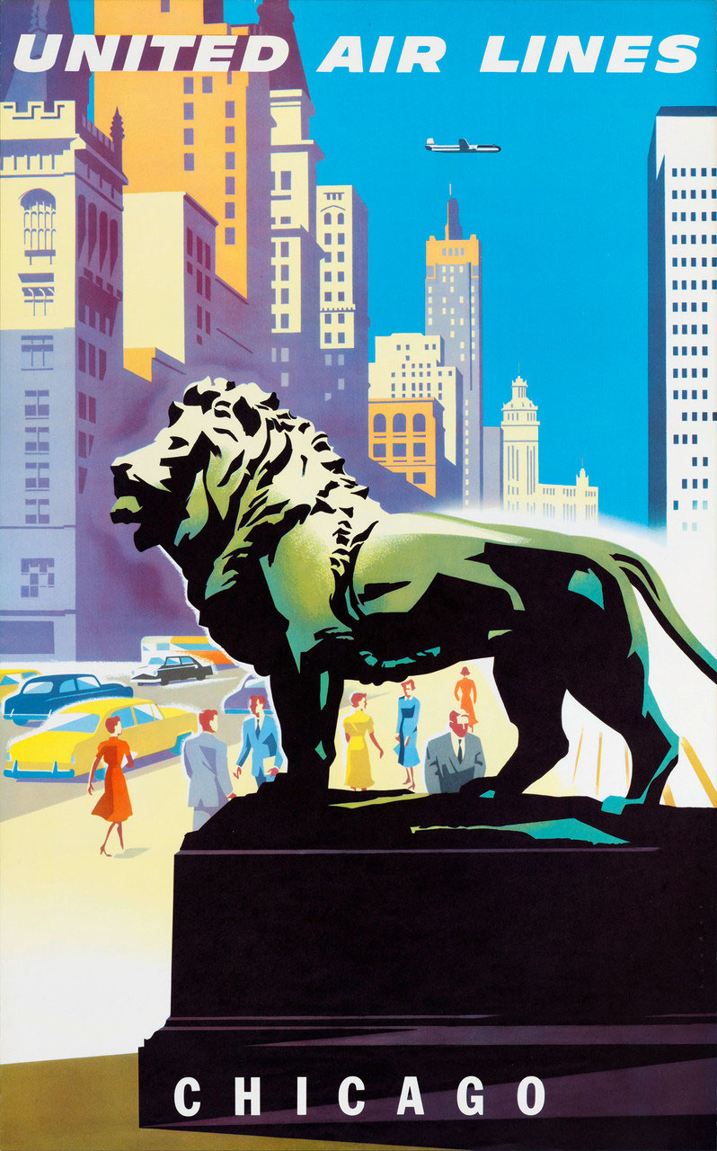 Famous PosterArtists Original Vintage Airline Posters