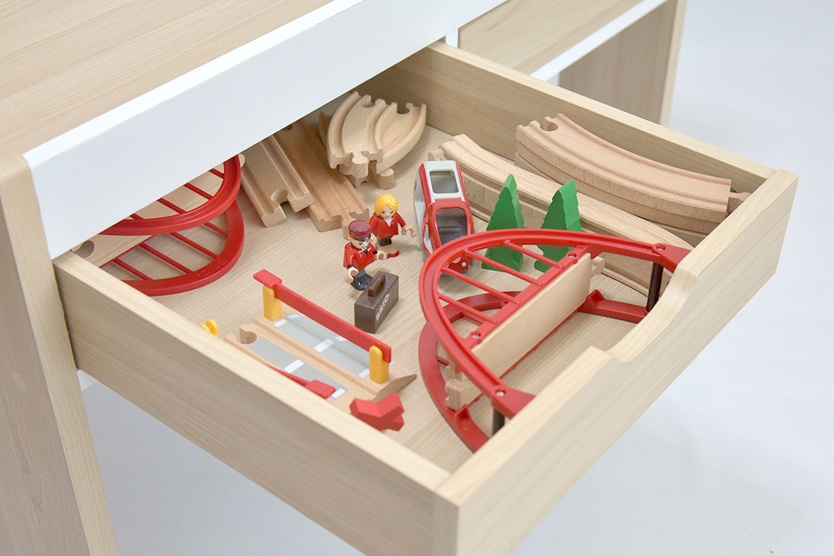 プレイテーブル（幅85cm） 収納付き - 子ども用家具Kidzoo(キッズー