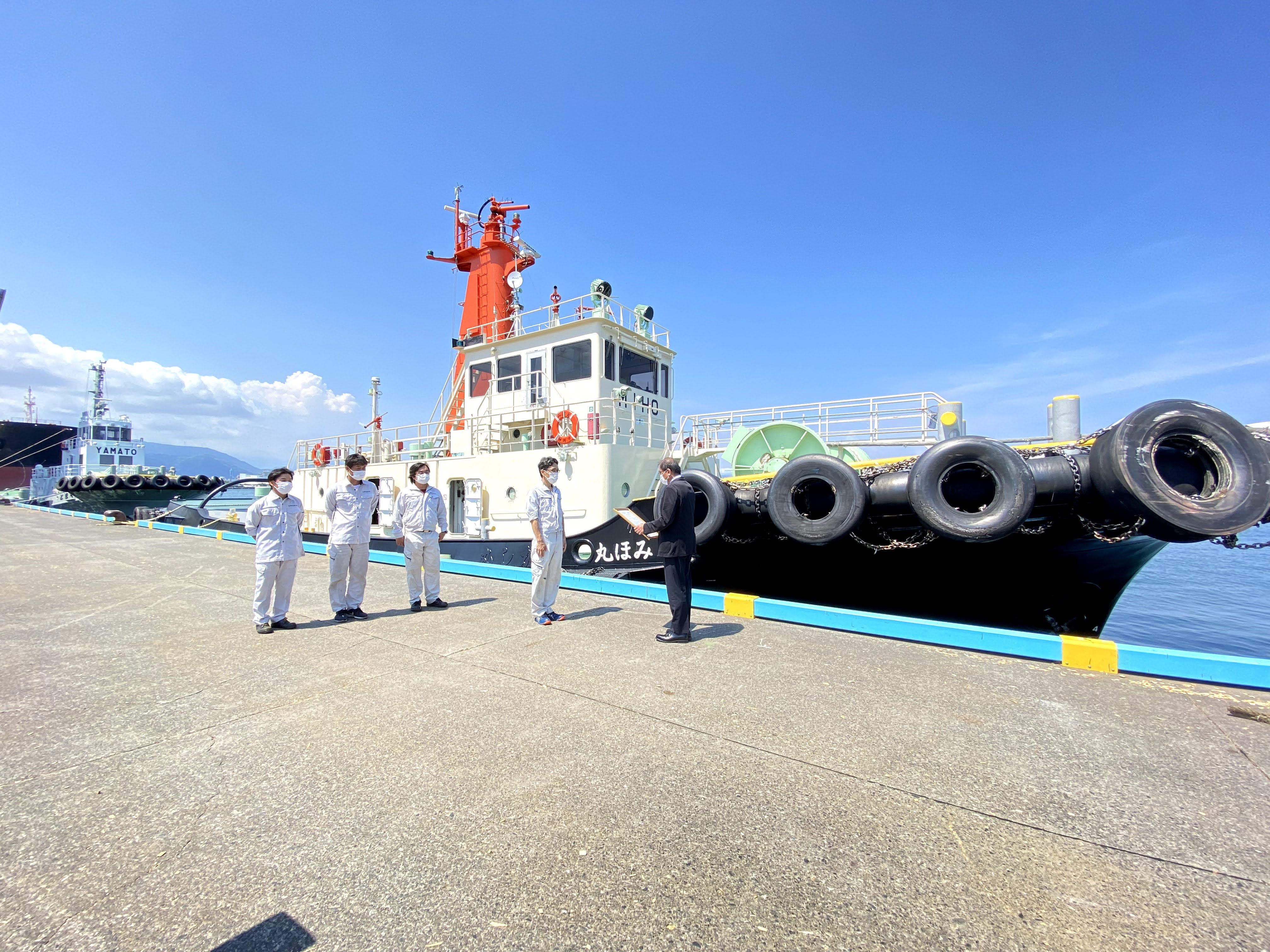 清水港の曳船6隻に感謝状を授与 清水港 清水港の曳船6隻に感謝状を授与 清水港