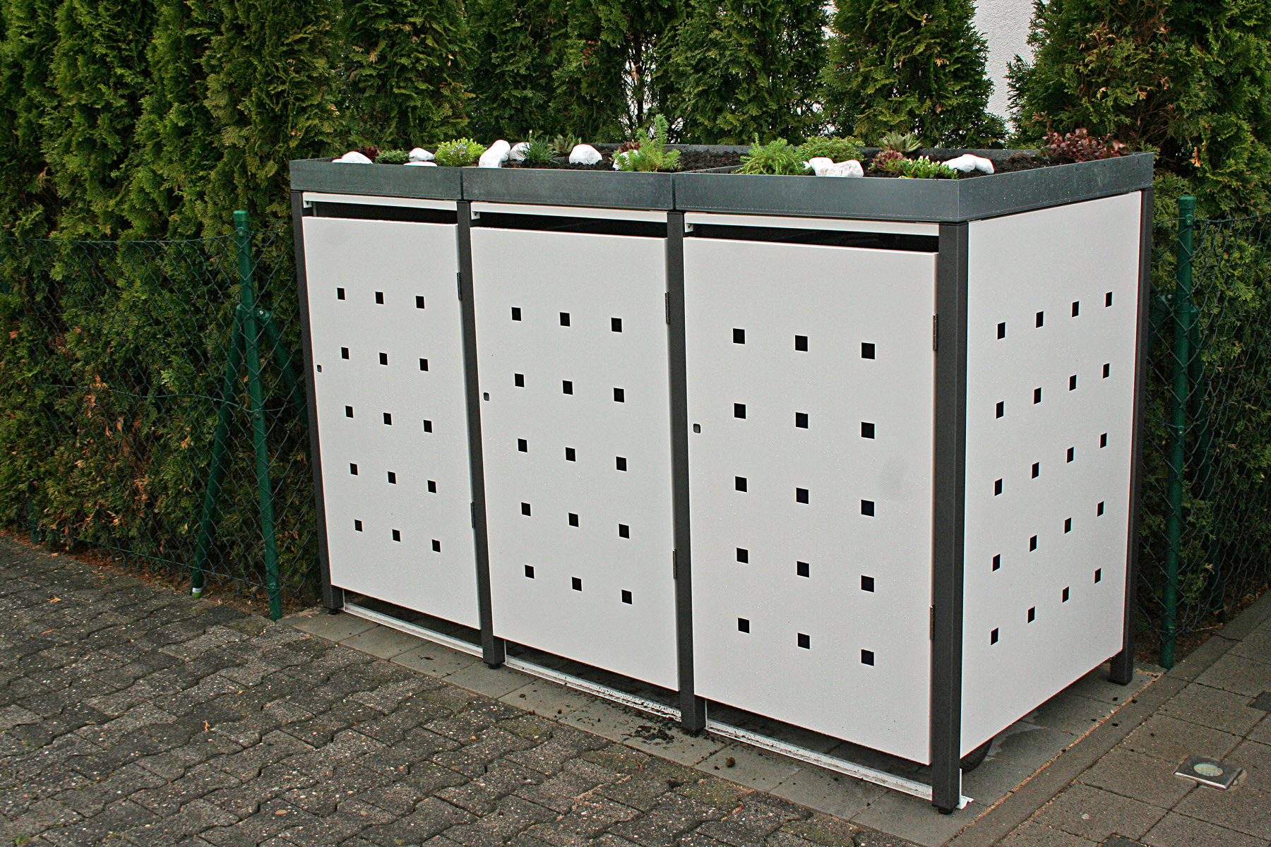 Mülltonnenboxen aus Metall - Made in Germany - metallmoebel24