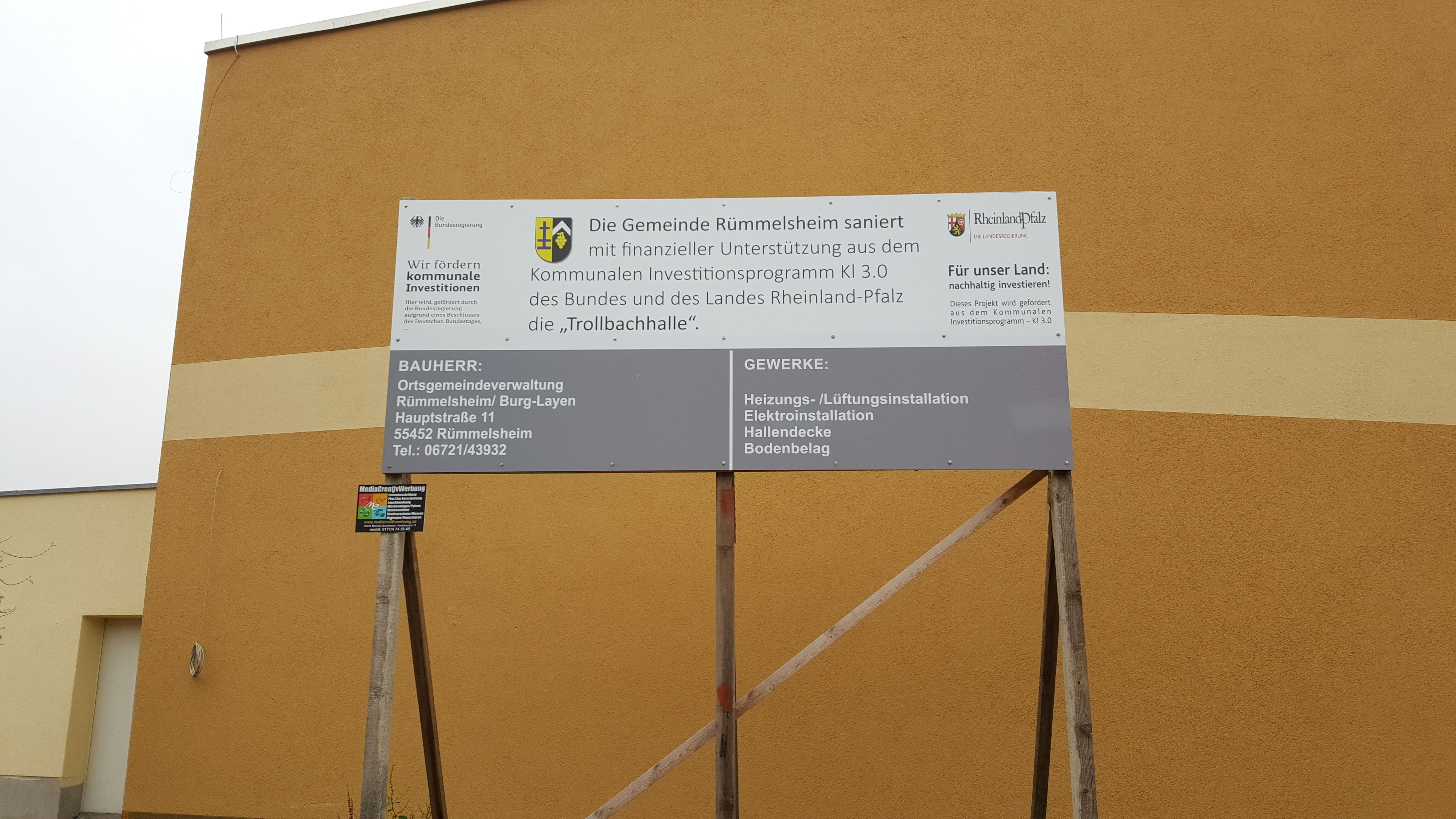 Bauschilder - Werbung Beschriftung Folierung Mediacreativ