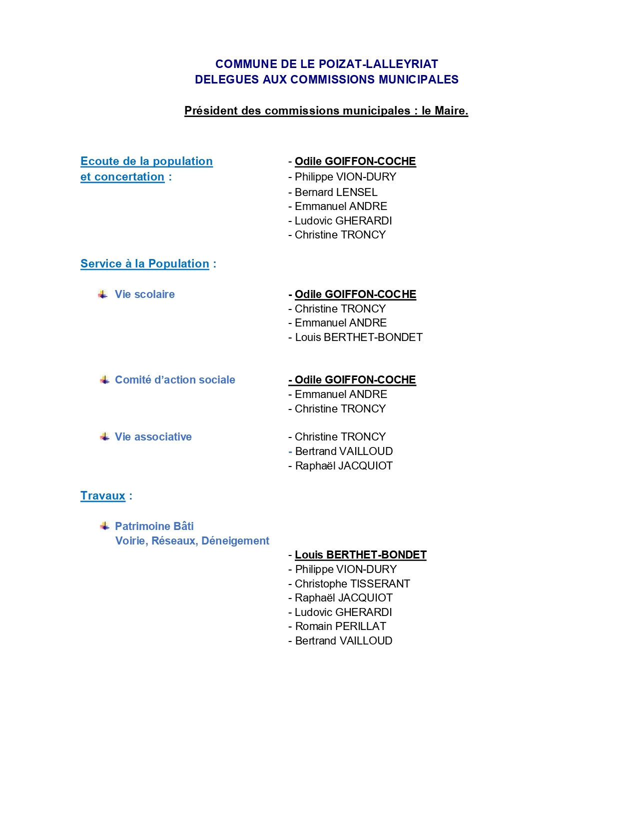 Commissions municipales