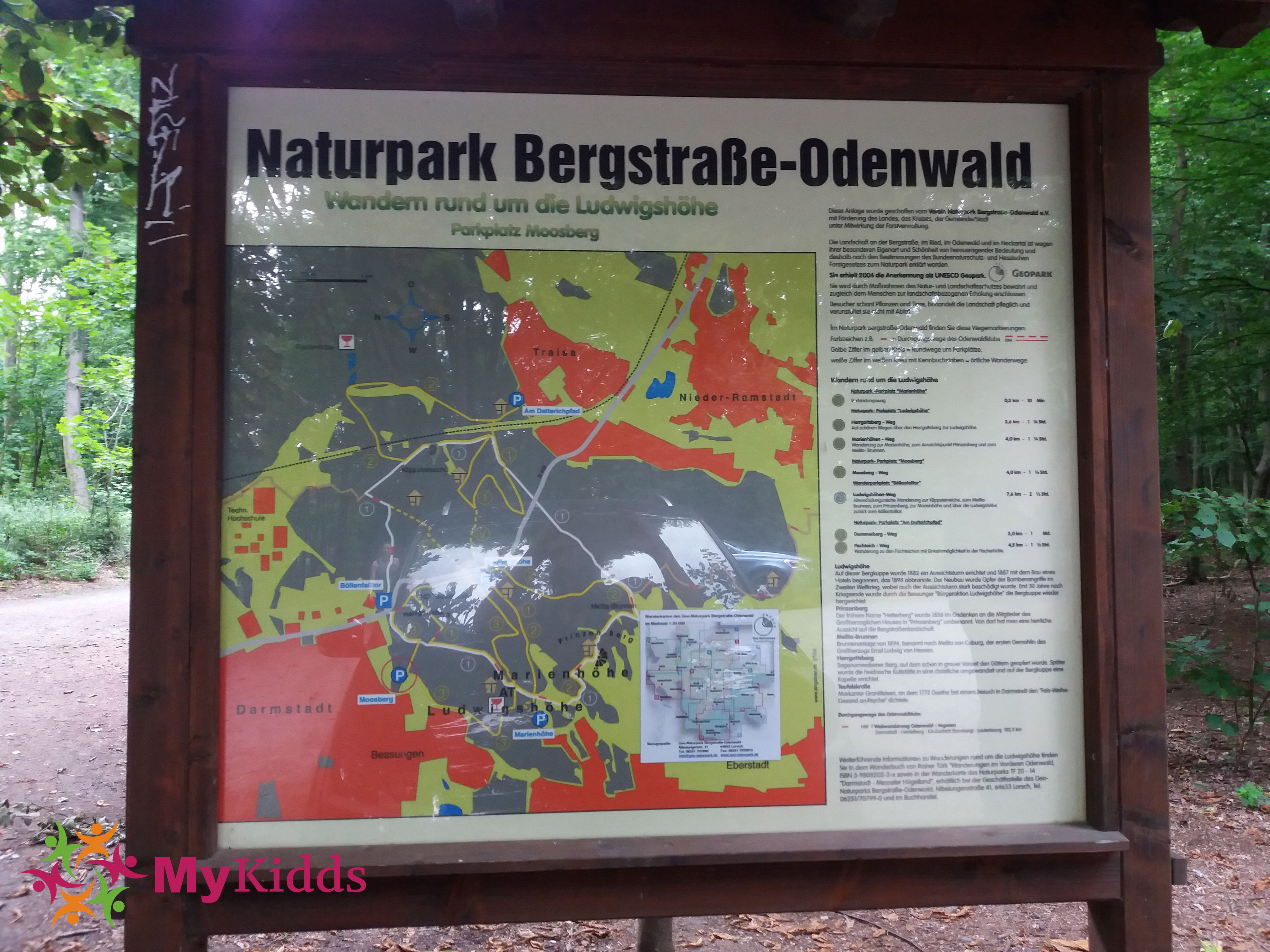 waldkunstpfad darmstadt karte Internationaler Waldkunstpfad Darmstadt   MyKidds.com