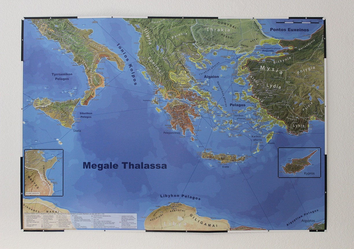 in der antiken Karthago Karte