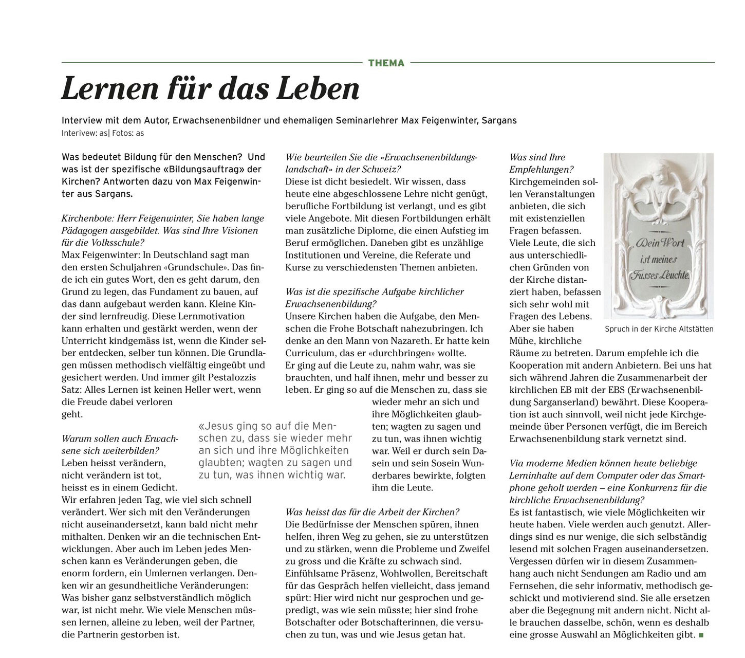 Presseartikel 2015 Max Feigenwinter