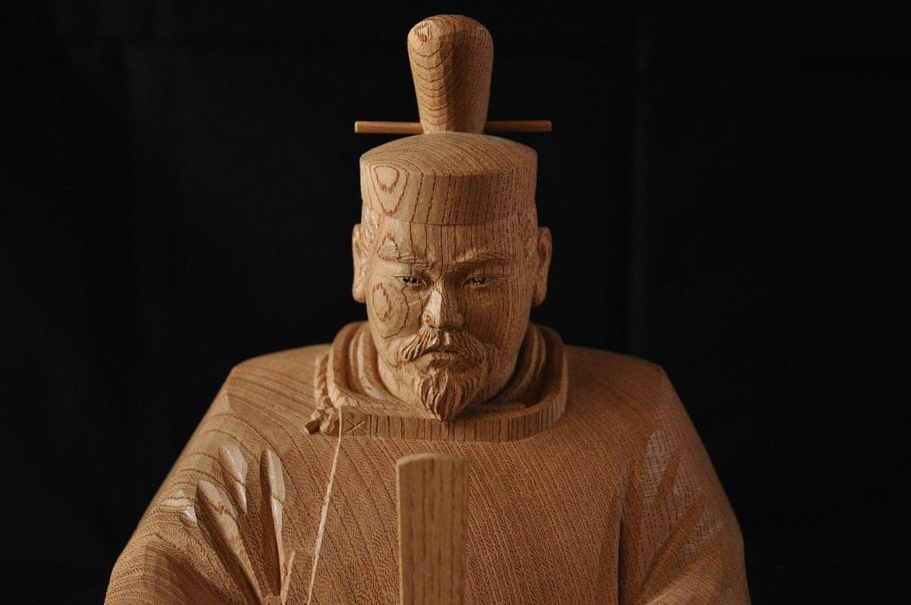 菅原道真 木彫り 天神 置物 神様 秀峰 学問の神様 彫刻 芸術 【公式通販】