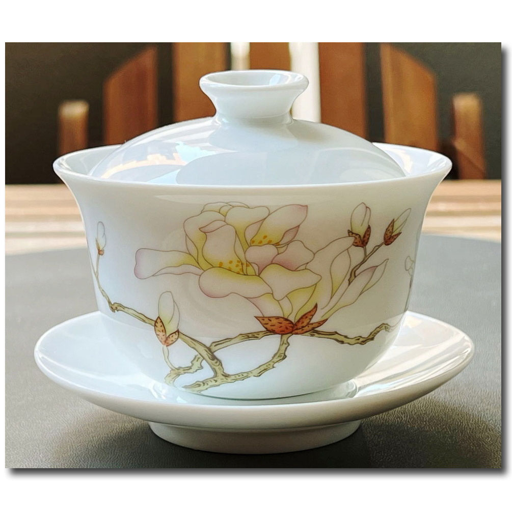 白木蓮の蓋碗 ／ 中国みやげの茶葉と茶器 vol.4 - 想夫恋はダブルで
