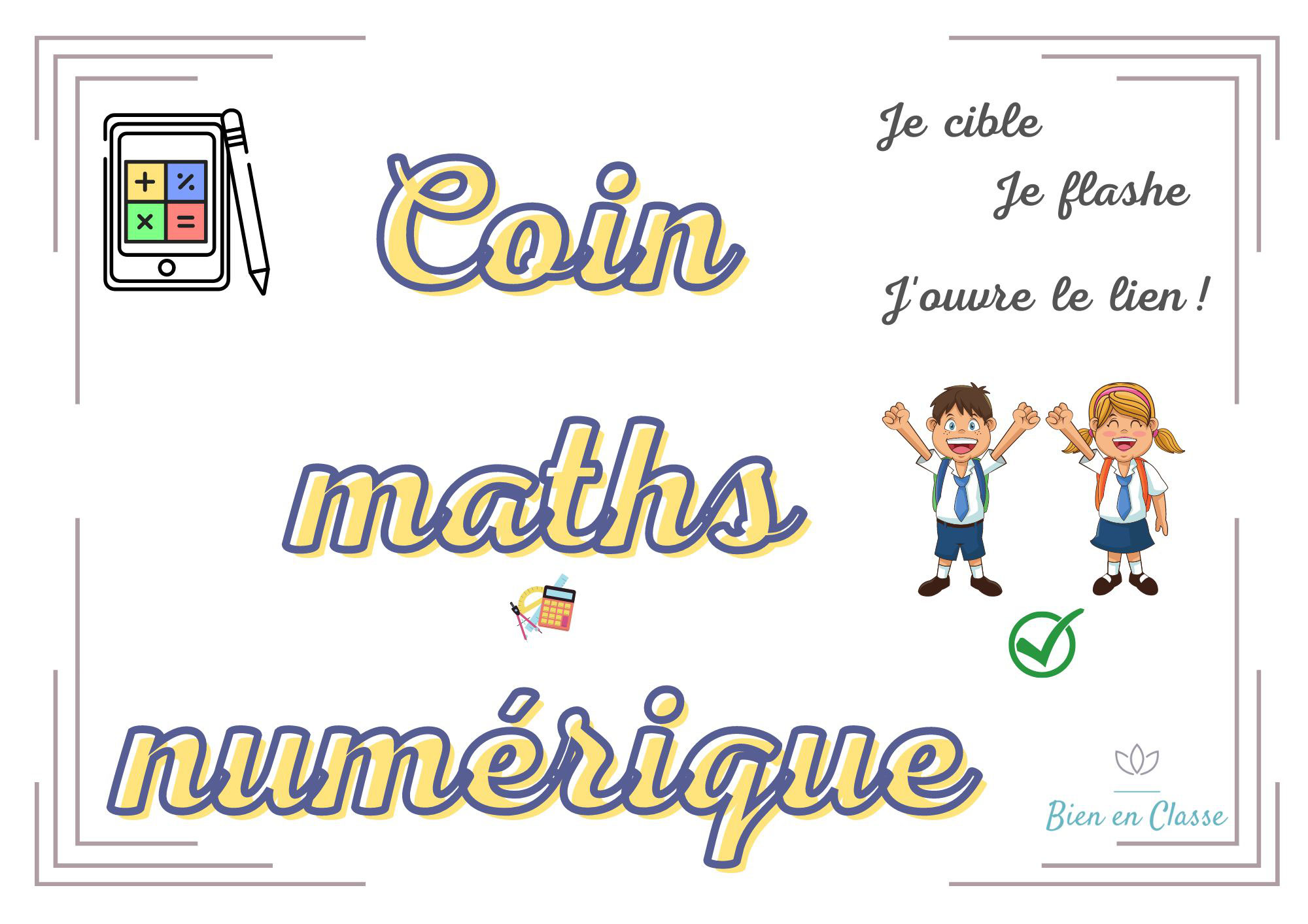 Page De Garde Cahier De Maths 6eme Cote Numérique Coin Maths Numérique - Bien en classe! Pédagogie positive - Ressources cycle 2, cycle 3