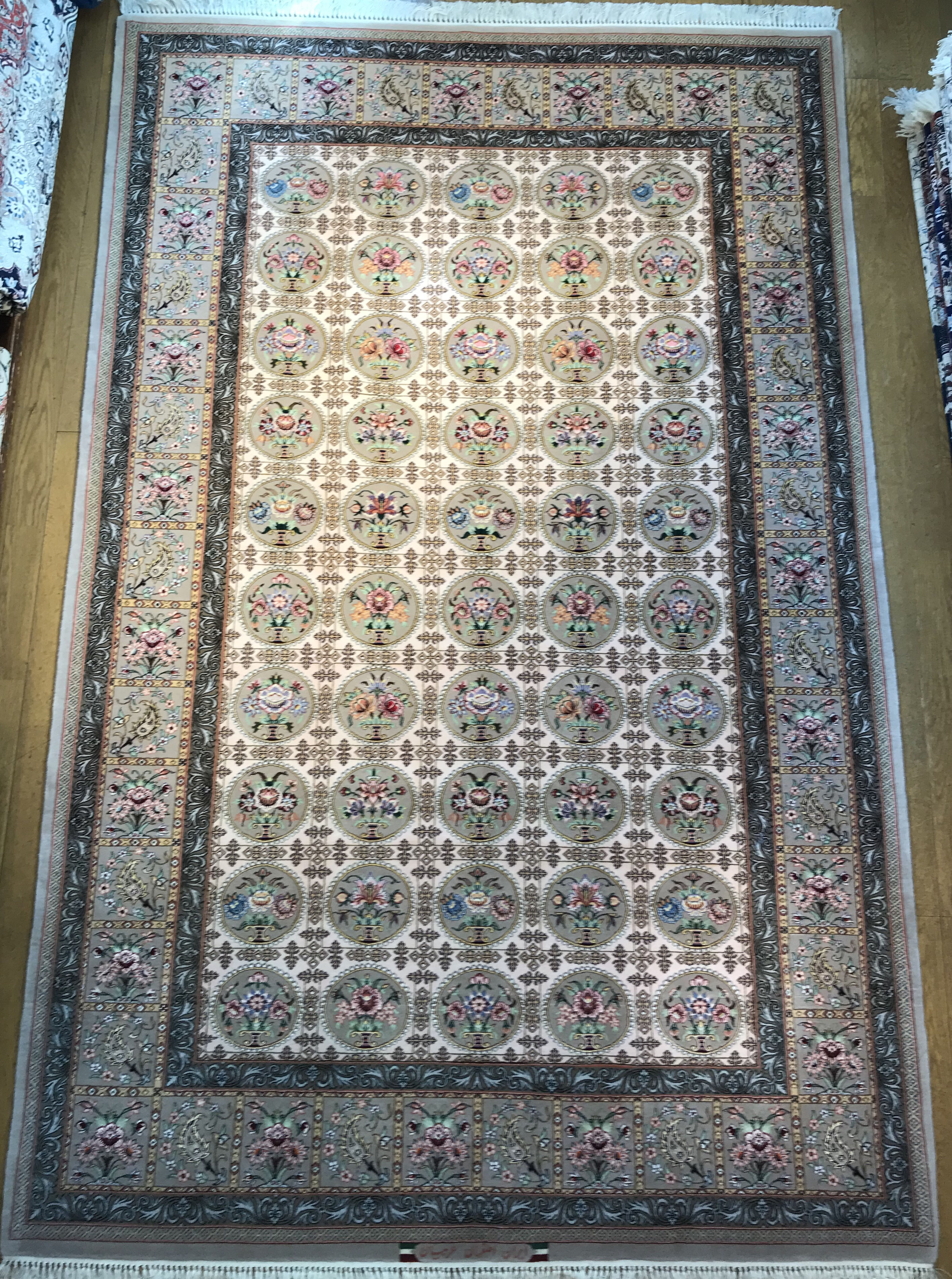 ESFAHAN wool&silk パルデサイズ - ペルシャ絨毯 キリム ESFAHAN wool&silk パルデサイズ - ペルシャ絨毯 キリム