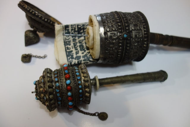 アンティーク マニ車 金属製 木製