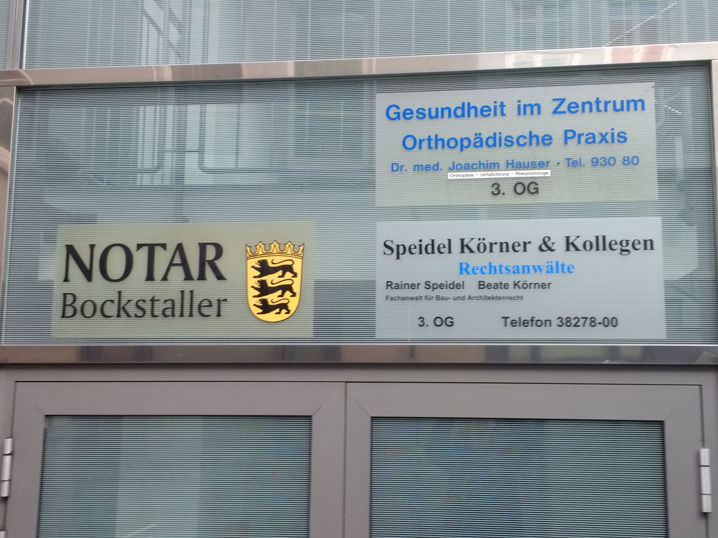 Anfahrt Parken Rechtsanwaltskanzlei Speidel Korner Kollegen