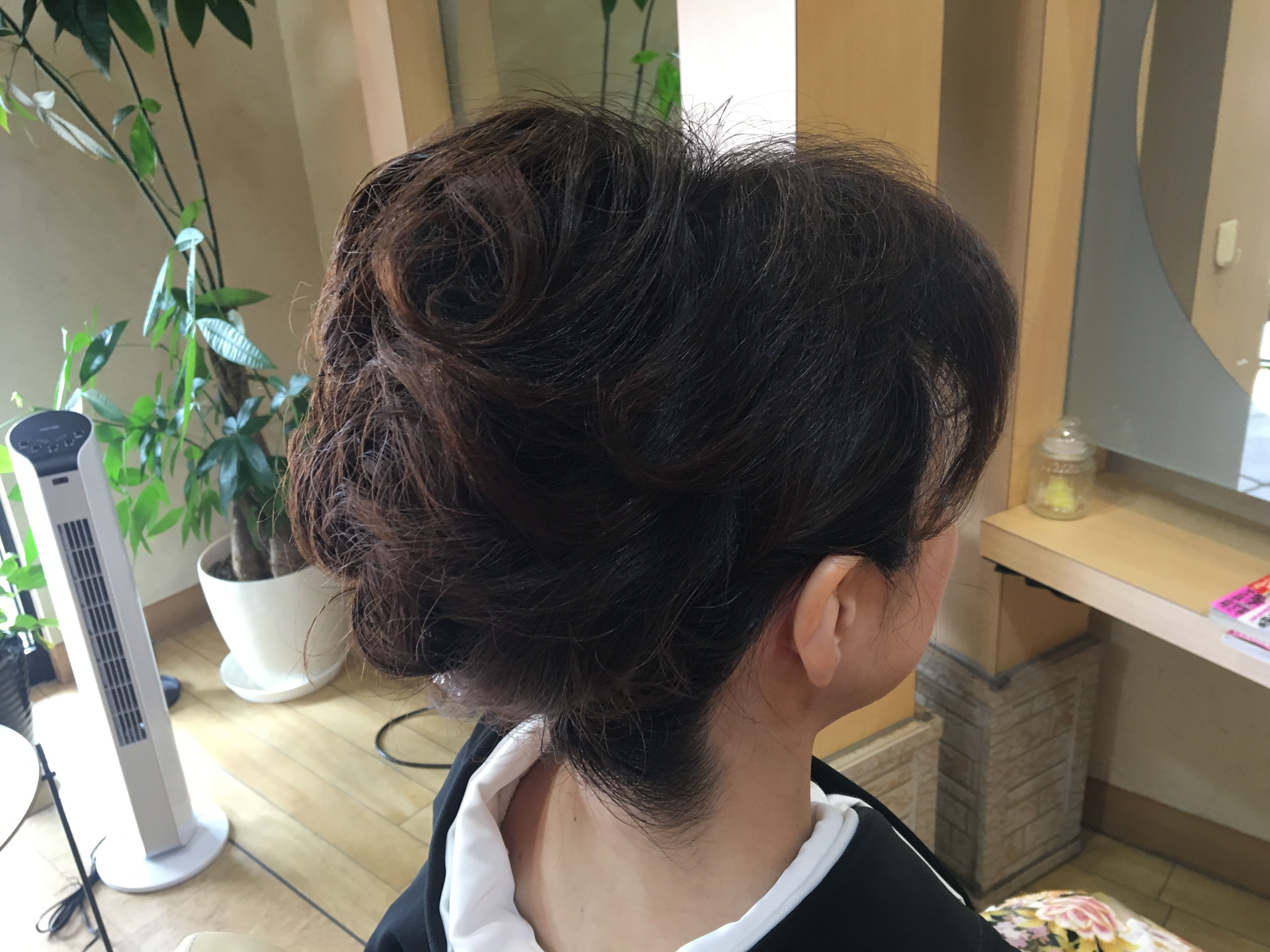 留袖 アップ 稲沢市奥田のアンズ美容室 美容院