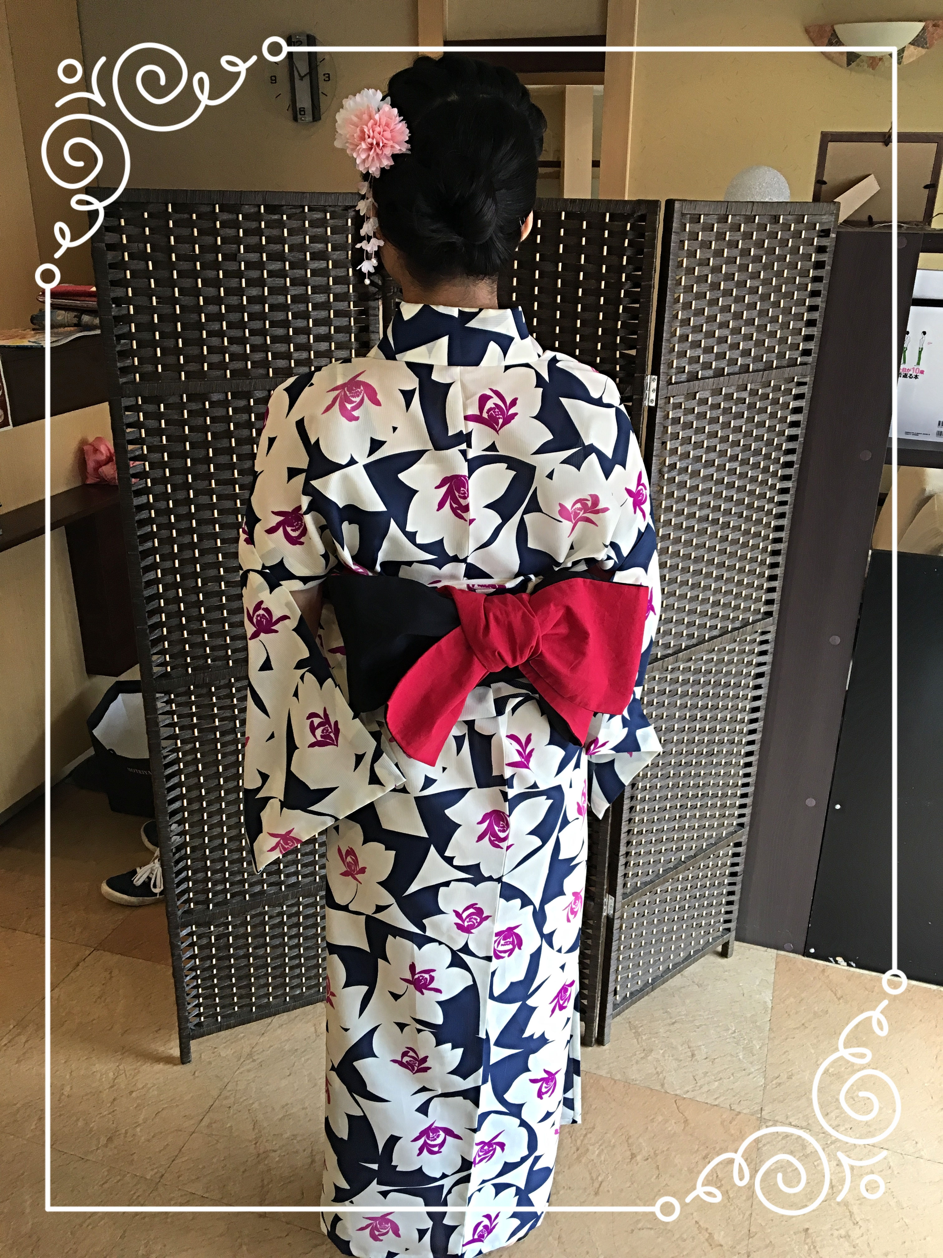 浴衣着付けとヘアセット 稲沢市奥田のアンズ美容室 美容院