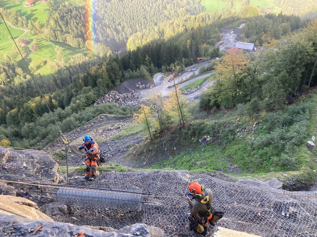 Netzabdeckung Steinbruch Guber, Alpnach, 2022 alpinwork GmbH