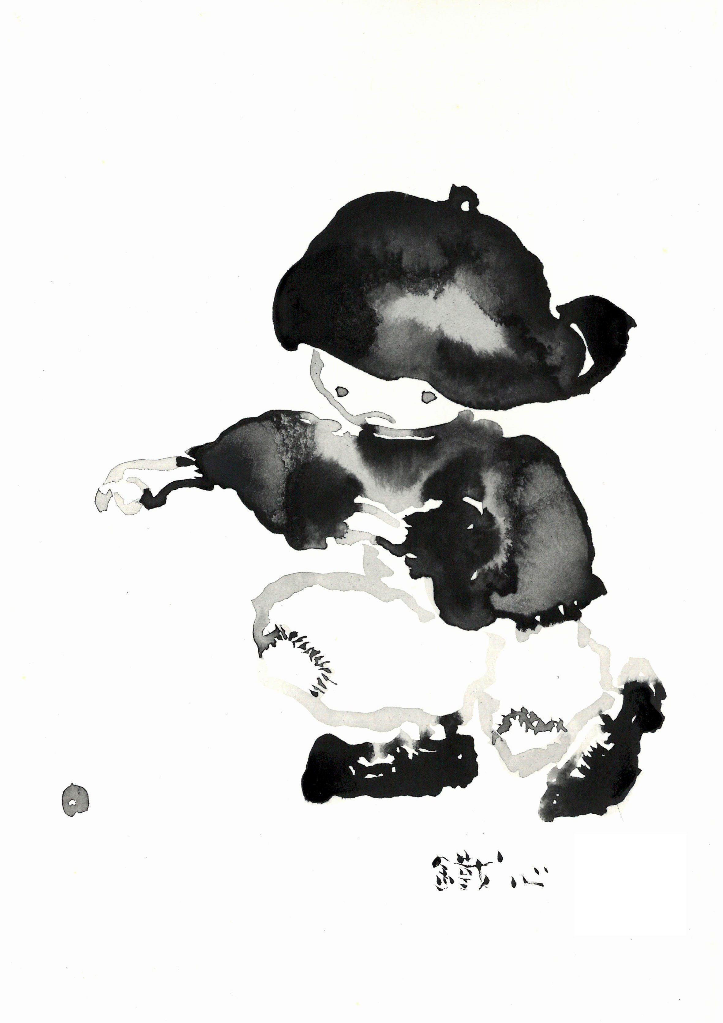 熱販売 子供の遊び - 水墨画ギャラリー画禅庵と佐々木鐵心 書