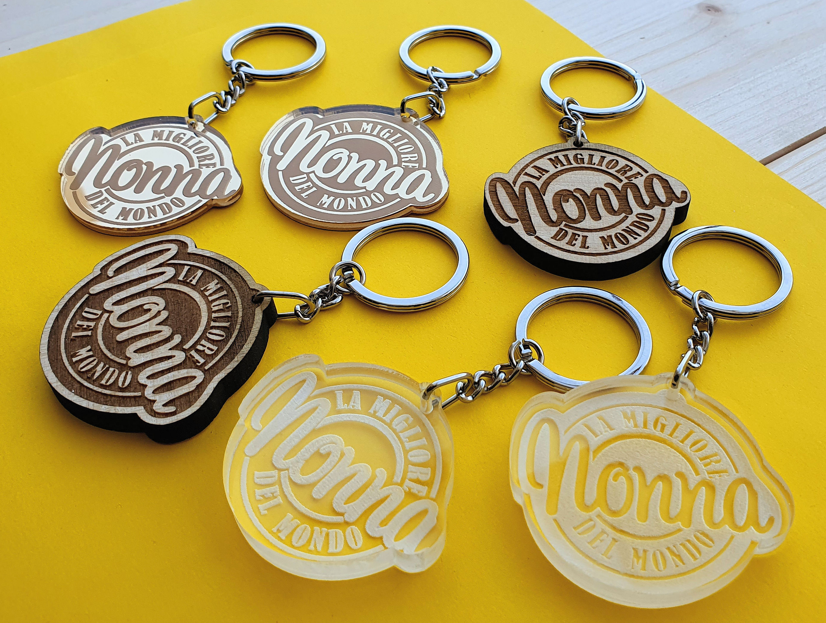 Portachiavi Commemorativo Per Nonna - In Acciaio Inox Con Incisione - Ricordo Perdita Nan