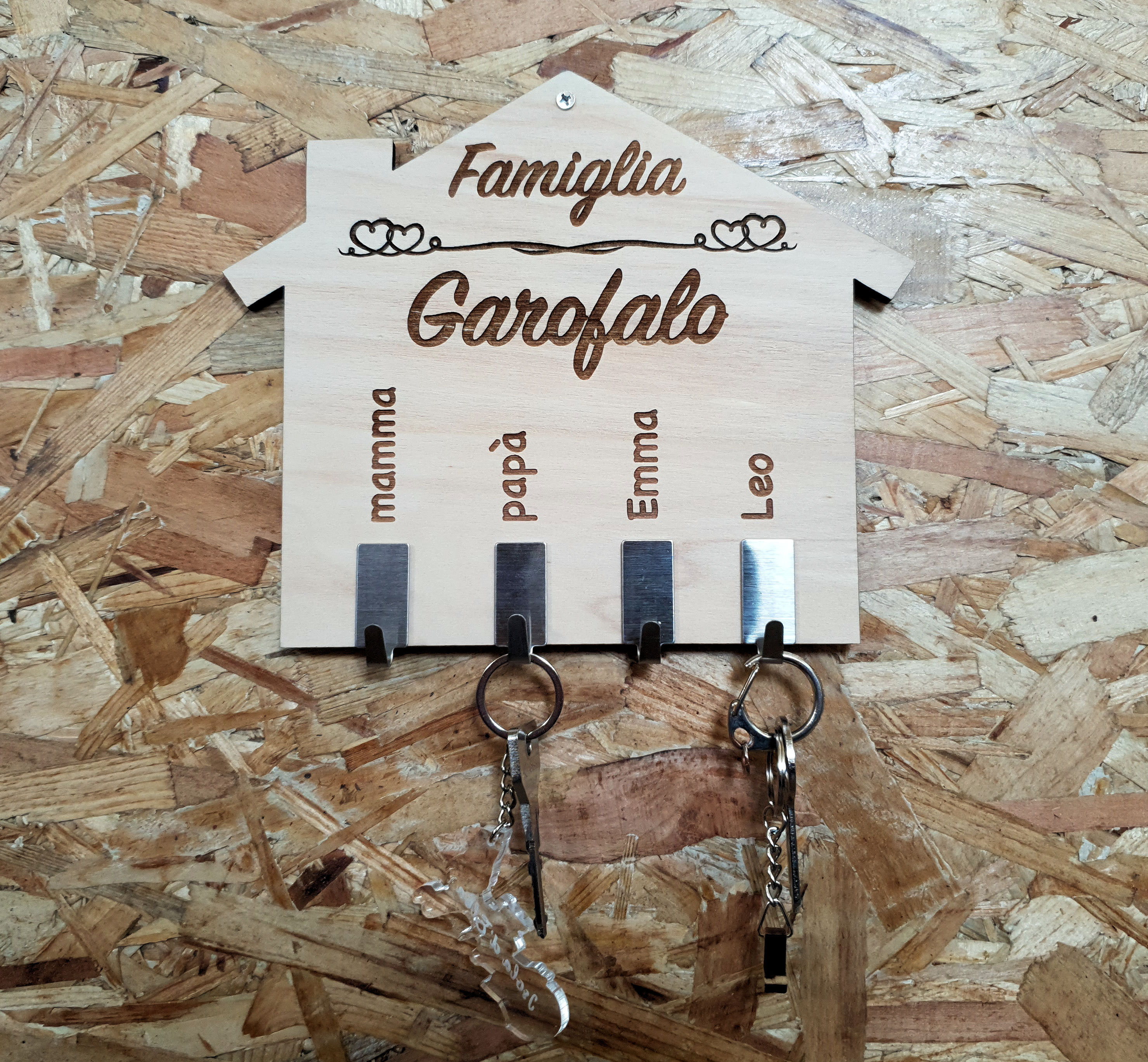 Decorazione Legno Famiglia Freccia - Segno Da Parete Per Casa O Ufficio