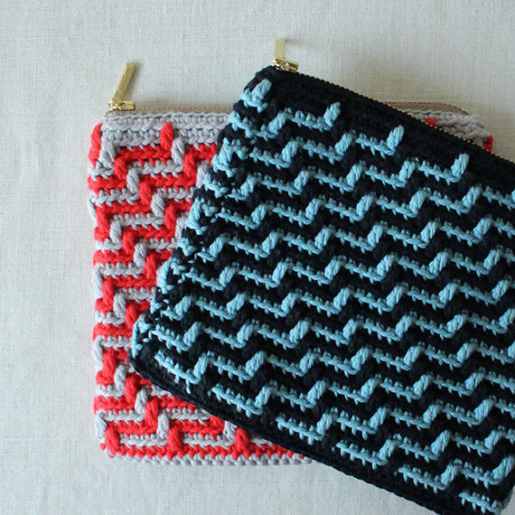 Tinna のモザイクポーチキット - 編み物の あ - knit the fabric