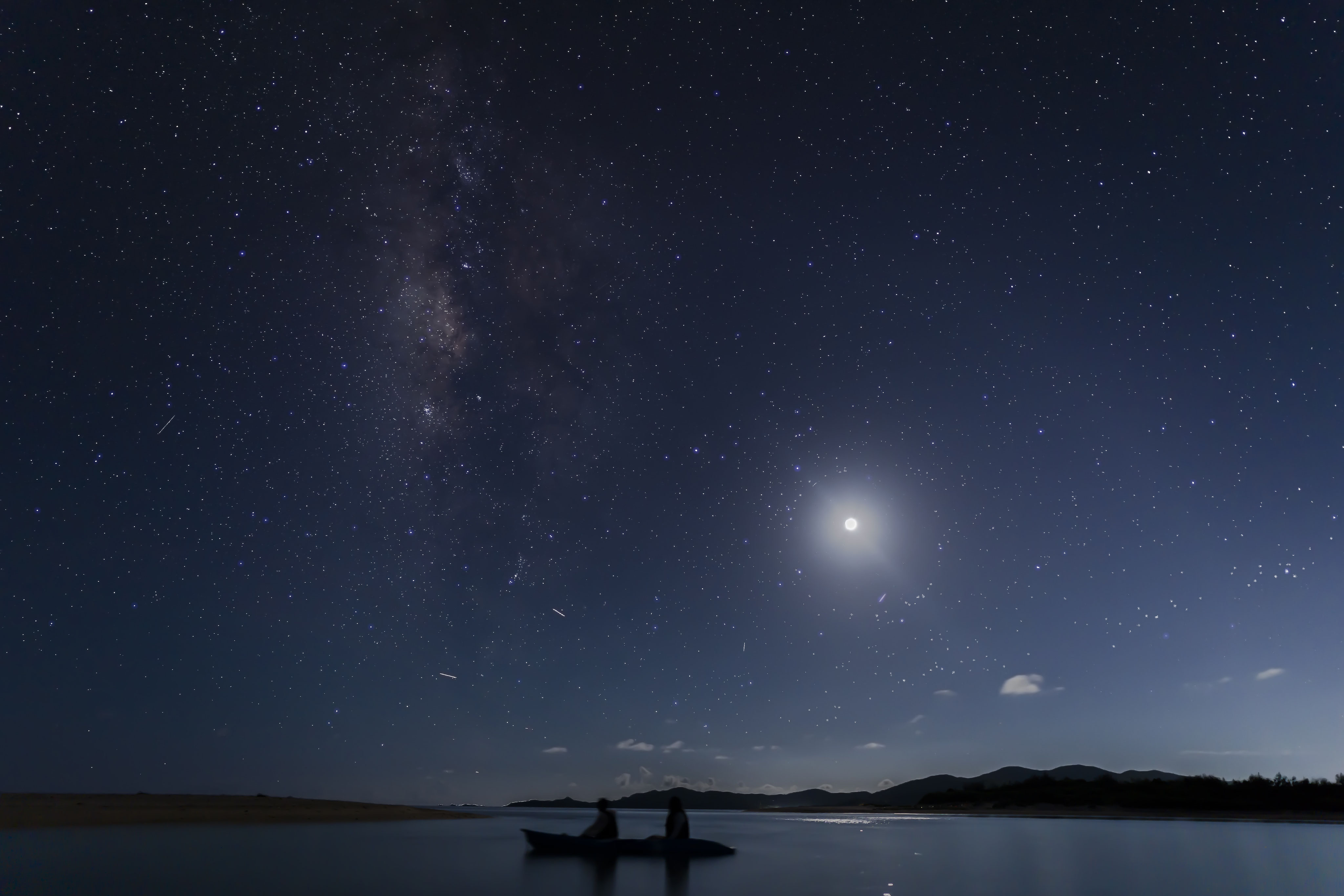 no.0148 初夏の夜空　ブルーグレーのカイヤナイト 久米島】サンセット＆ナイトカヤックツアー - 久米島の自然体験ツアー