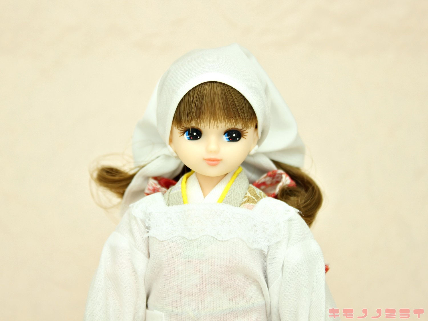 1/6ドールの割烹着 - ドール着物 通販 キモノノミライ 1/6ドールの割烹着 - ドール着物 通販 キモノノミライ