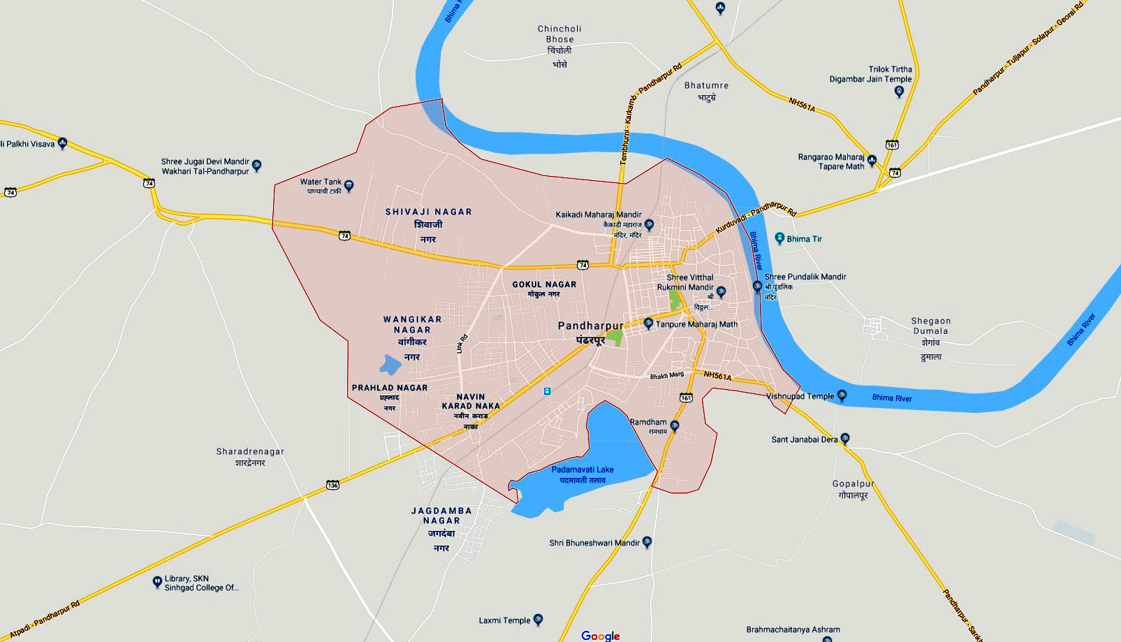 Pandharpur In Maharashtra Map Pandharpur,Ms, India - Meherbabatravels Jimdo Page!